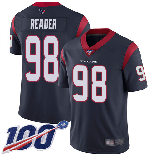 Houston Texans Limited Navy Blue Men D J  Reader Home Jersey NFL Football #98 100th Season Vapor Untouchable->youth nfl jersey->Youth Jersey